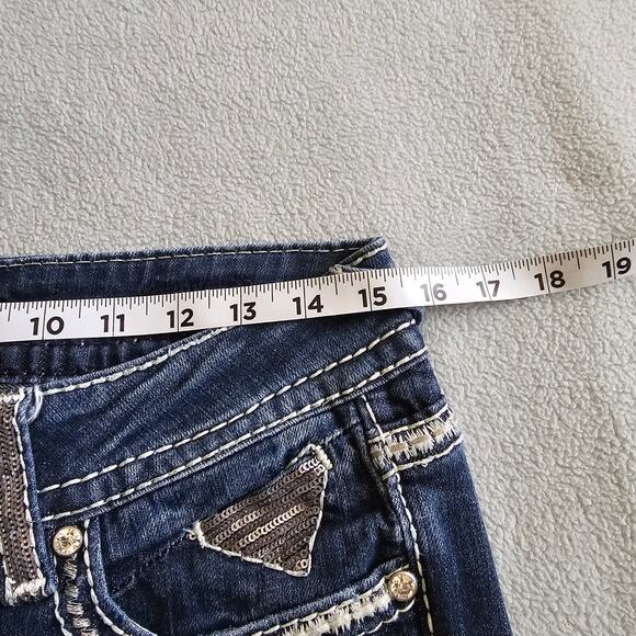 Vigoss Slim Boot Jeans Womens 31Wx31.5L Medium Wash Stretch Waist New York Fit - Picture 8 of 12